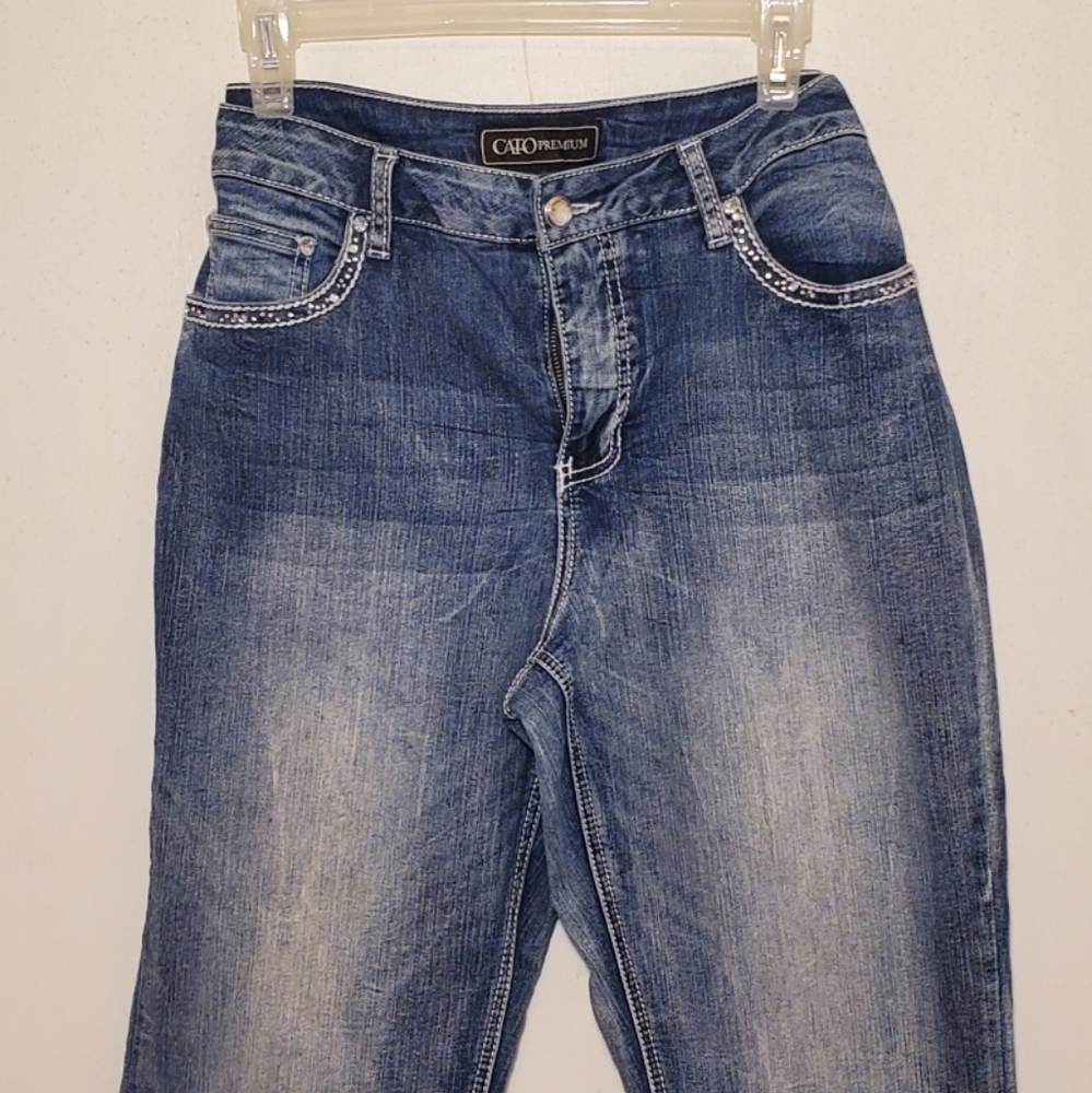 Cato Flare Legged capri Denim Bottoms Sz 14